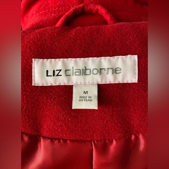 Liz Claiborne Women’s Red Pea Coat - Picture 7 of 8